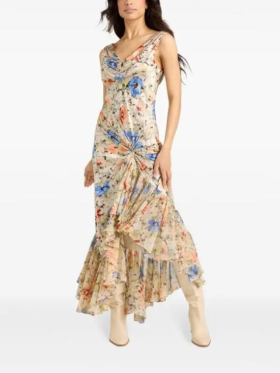 Cinq à Sept Dresses & Skirts - NWT Cinq à Sept Ciara Painted Garden-Print Dress Cream Size 8